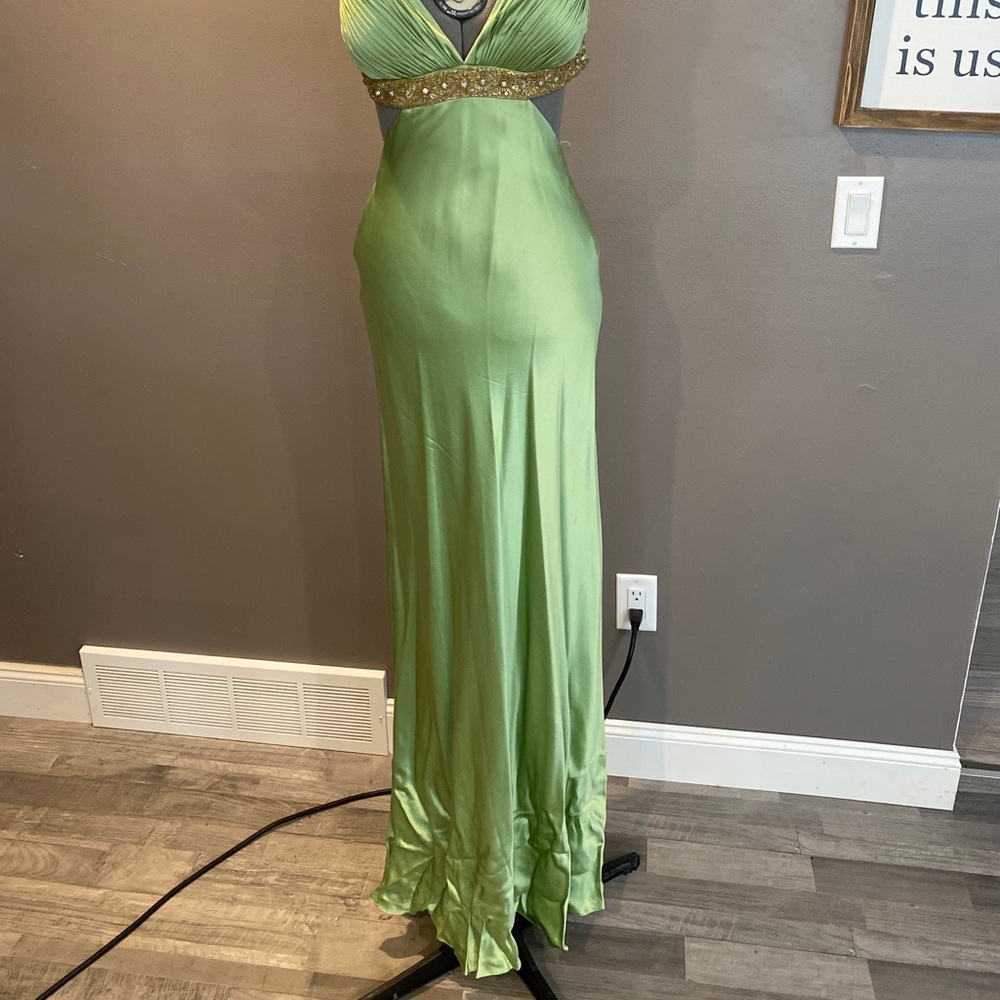 Green Formal Silk Dress